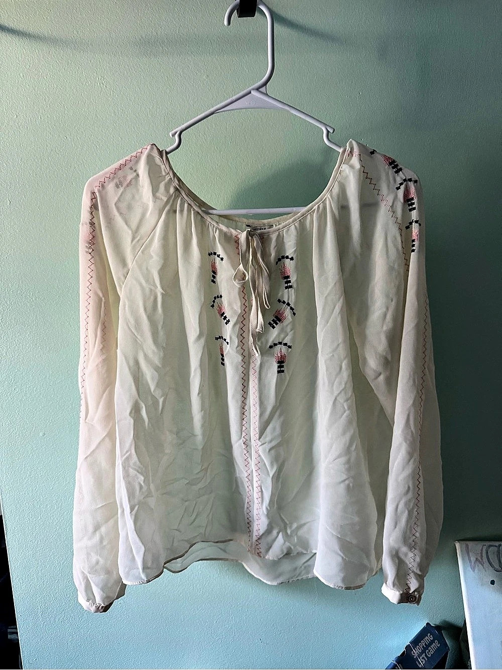 Forever 21 Embroidered Blouse